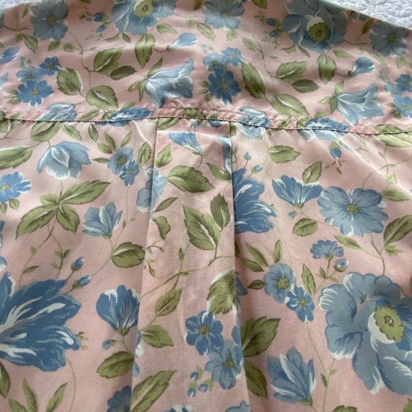 Hasting & Smith Vintage Button Up Shirt Dusty Pink Floral Short Sleeve Size 14 - Picture 11 of 13